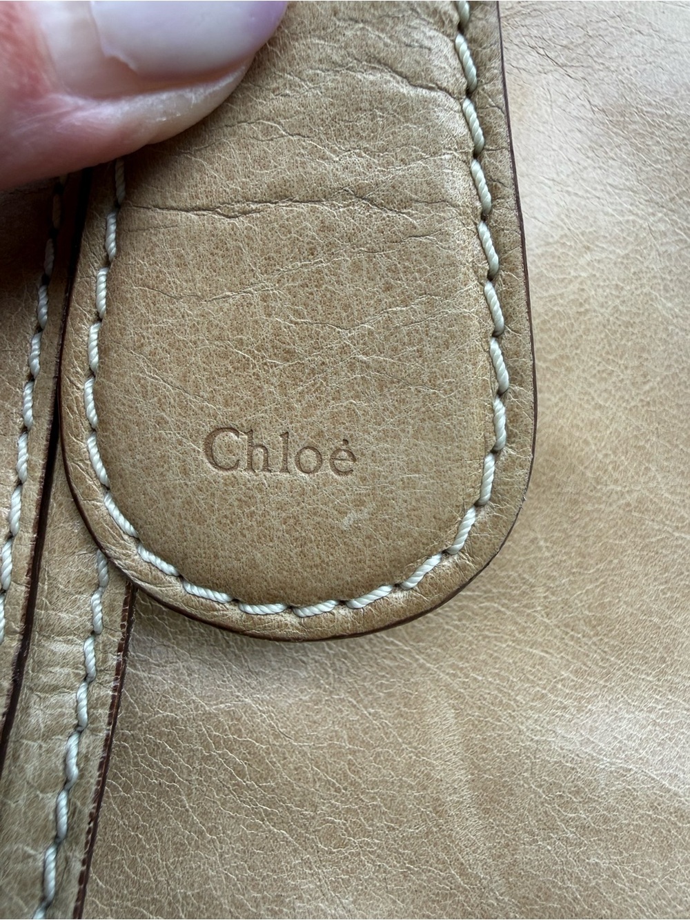 Vintage Chloe Beige Leather Shoulder Bag - Picture 13 of 16